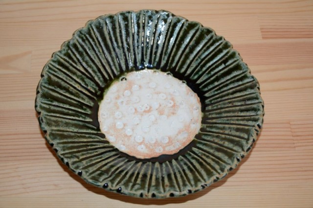 織部菊型鉢
