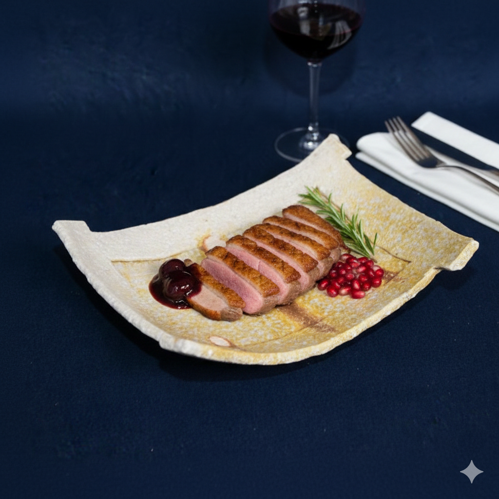 笠間焼人気作家・尾崎高行さんの焼き締め角皿